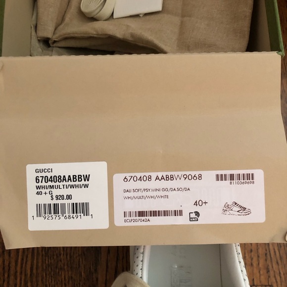 Gucci Size 40.5 Women's GG Logo Platform Low Top Sneakers size 10 us - Picture 11 of 12